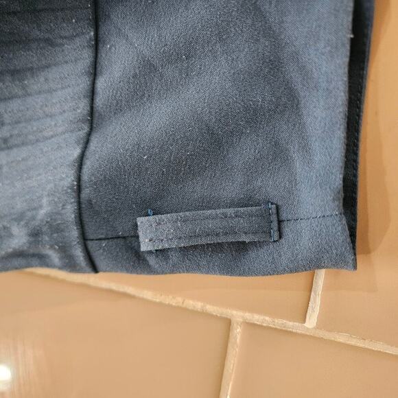 Vintage 90s Pleated Knee-Length Blue Flare High Waist Skirt. Size Large. - Picture 4 of 6